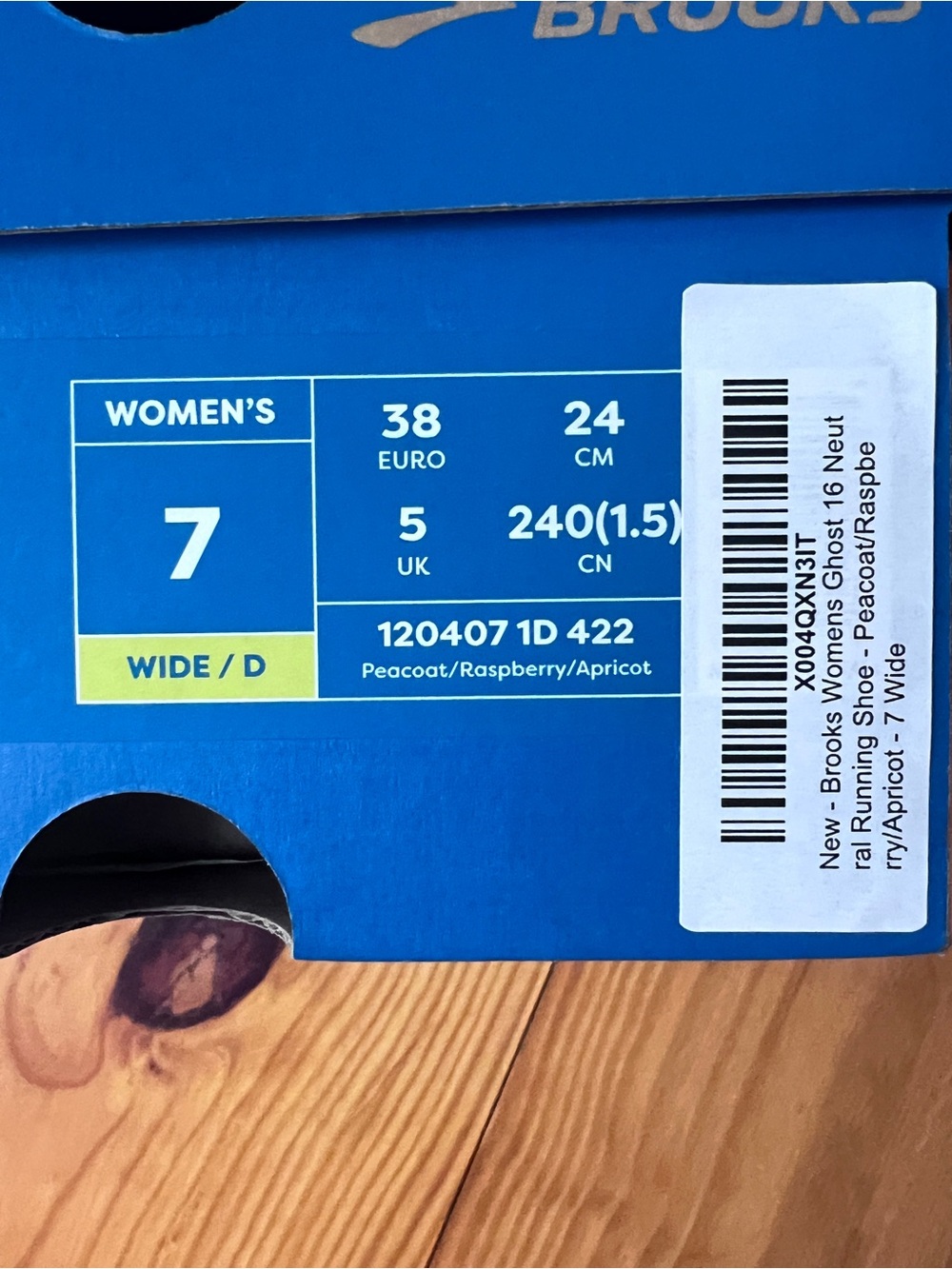 Brooks Ghost 16 Women's Running Shoes Size 7 Wide Peacoat Pink 120407-1D-422 NEW - Picture 9 of 9